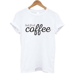 Summer Cool Tops Tees Letter Coffee Printed Cotton T-shirt Women Shirt Short Sle&hellip;
