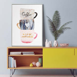 Posters: Coffee Cup Afternoon Tea Painting Cute Poster And Print Wall Art For Dining Room Cafe HD Laminas