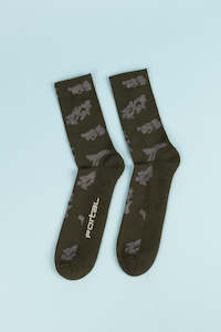 Portal Ritual Merino Sock - Dark Olive