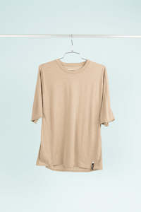 Portal Drift Merino Tee - Desert Taupe
