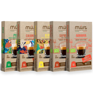 Products: 100% BIODEGRADABLE INTRODUCTORY SELECTION – 50 Nespresso Compatible Pods – Coffee Pod