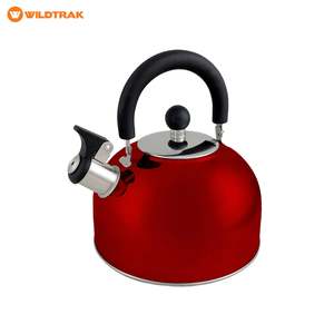 Essentials: Wildtrak Whistling Kettle 2.5L Stainless Steel Red