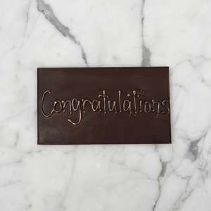 Chocolate Plaques: Congratulations Chocolate Plaque