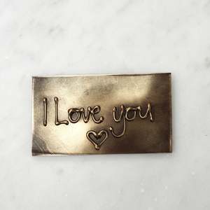 Chocolate Plaques: I Love You Chocolate Plaque