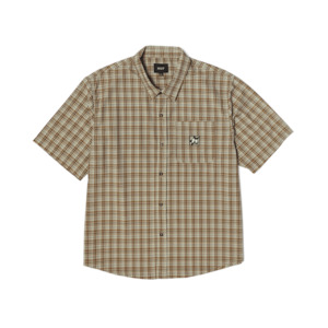 HUF - H STAR PLAID S/S SHIRT - PUTTY (AU)
