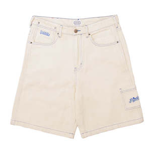 Hoddle: Hoddle Skateboards - 16oz Denim Ranger Shorts - White