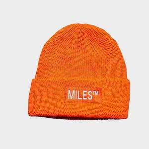 Miles Griptape: Miles Logo Beanie Safety Orange