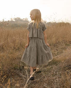 Rylee Cru: Ruffle tiered midi skirt || Laurel