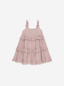 Rylee Cru: Ruffle swing dress - Mauve