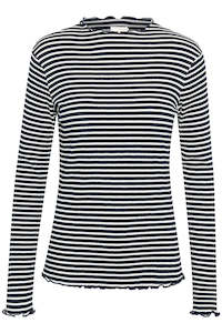 Karen By Simonsen: Candace long sleeve - Night sky/Egret stripe