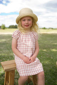 Mini: Daisy Dress - Blush Gingham