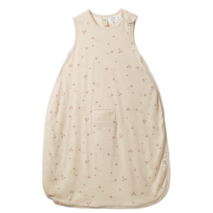 Nature Baby: Organic cotton & merino sleeping bag - Bumble bee print