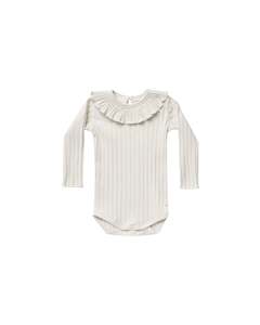 Ruffle Collar Onesie Ivory