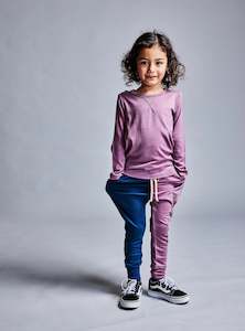 Little Flock Of Horrors: WYATT LONGSLEEVE TEE - Mauve