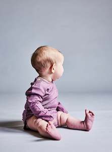 Little Flock Of Horrors: RILEY BODYSUIT - Mauve Animal