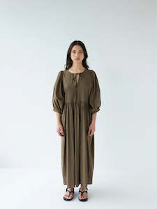 Cotton Midi Dress - Forest