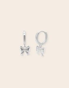 Whistle Pop: Heritage Bella Bow Huggies - Sterling silver