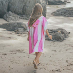 Hooded Towel - Candy Stripe