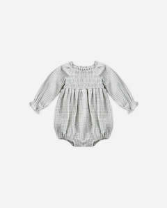Eden Romper || Blue Gingham