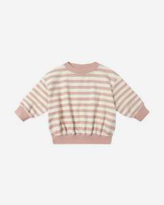 Relaxed Sweatshirt || Pink Stripe