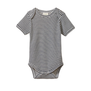 Short Sleeve Bodysuit - NAVY STRIPE