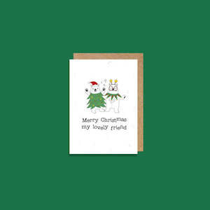 Cards: Merry Christmas lovely friend - Card