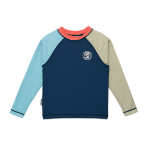 Long Sleeve Rash Vest - Ocean Colour Block