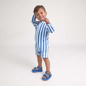 Boys: Baby Rash Suit - Deep Sea Stripe
