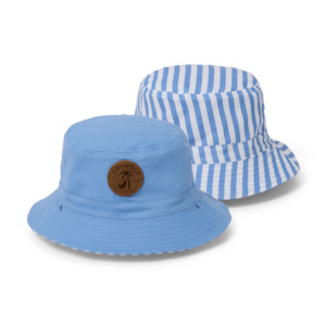 Reversible Bucket Hat - Sky Blue Stripe