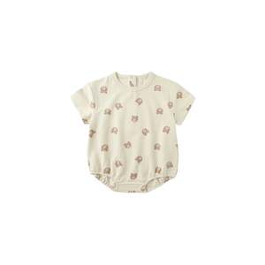 Relaxed SS Bubble Romper || Brown Bear