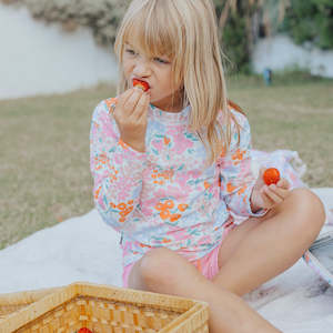 Long Sleeve Rash Vest - Berry Garden