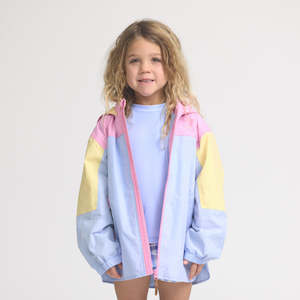 Girls: Packable Jacket - Pop Colourblock