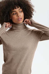 Saint Tropez: Mila Rollneck knit - Natural