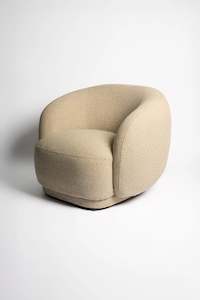 French Swivel Chair- Beige