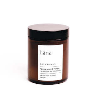 Hana Botanicals: POMEGRANATE & MANGO CANDLE 150ML