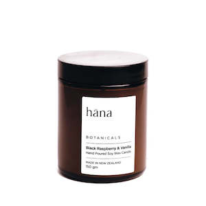 Hana Botanicals: BLACK RASPBERRY & VANILLA CANDLE 150ML