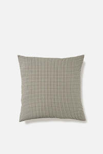 Gingham Organic Cotton Euro Pillowcase - Olive