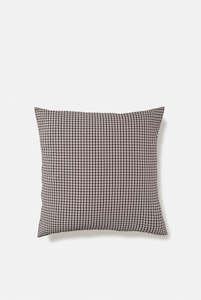 Gingham Organic Cotton Euro Pillowcase - Cocoa