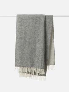 Throws: Wool Throw - Grey