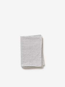 Stripe Washed Cotton Tea Towel - Olive