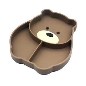 Subo: Melii Silicone Divided Suction Plate -  Bear