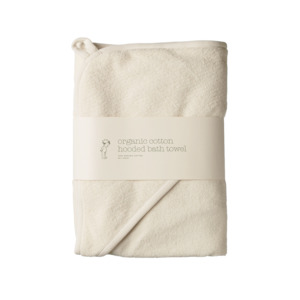 Bath Time: Cotton Hooded Towel - NATURAL