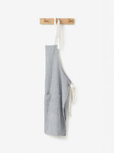 Gift Box Goodies: Stripe Washed Cotton Apron - Navy