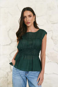 Context Forest Ramie Relaxed Sleeveless Top