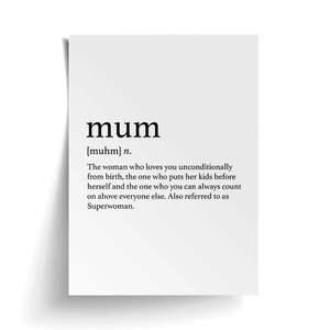 For Your Home: MUM PRINT