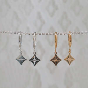 Jewellery: DIAMOND HOOP EARRINGS