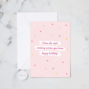 HB AMAZING PERSON GREETING CARD