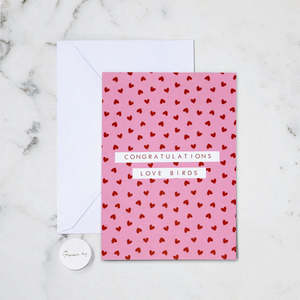 Cards: CONGRATULATIONS LOVE BIRDS GREETING CARD