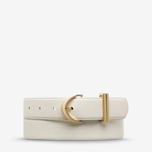 Status Anxiety: Under Your Spell Belt - Ivory Nappa/Gold