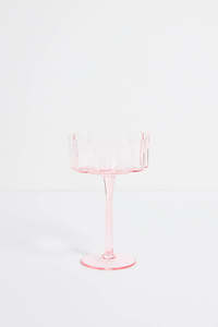 Bloom Wavy Pink Cocktail Glass
